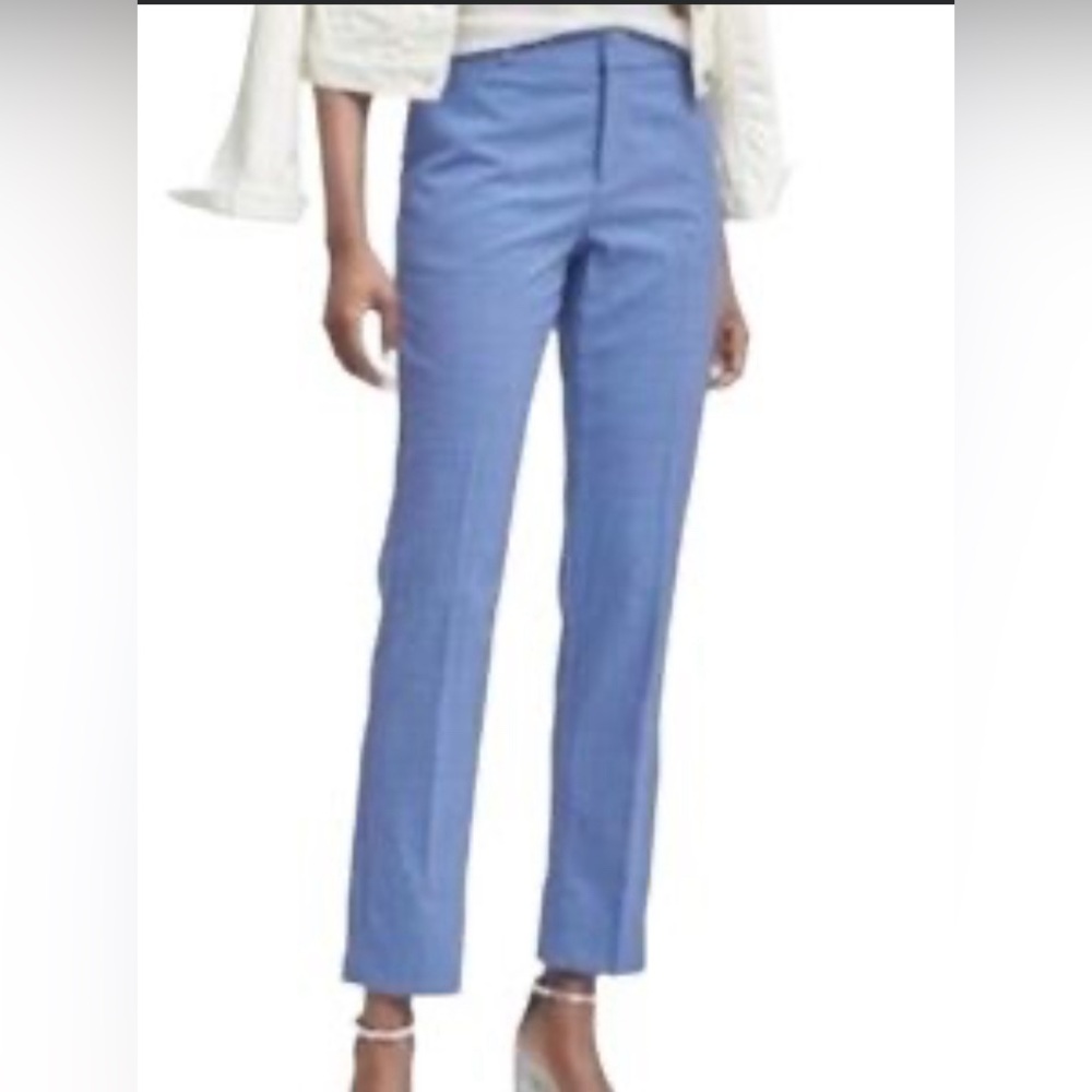NWT BANANA REPUBLIC Blue RYAN Slim Fit Straight Leg Ankle Pants 8